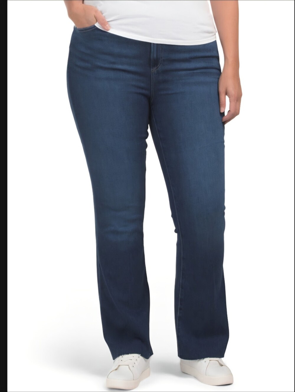 NWT PAIGE Laurel Canyon High Rise Raw Hem Jeans Size 24W Montreux Wash